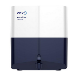 Pureit Marina Prime Mineral RO+MF | 6 stage Purification | 7 Litres Capacity | Up to 45% Water Savings | Suitable for Borewell, Tanker & Muncipal Water | Wall Mountable | Blue & white